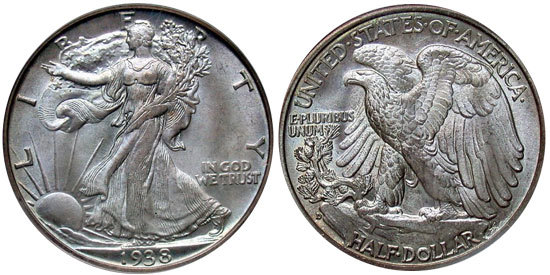 1938-D Walking Liberty Half